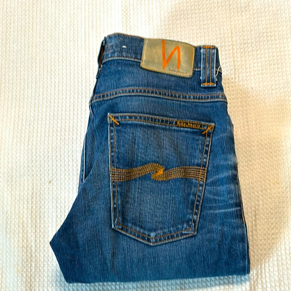 Nudie jeans men’s button fly blue jeans 30 32